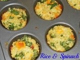 Muffin Tin Rice and Spinach Cups