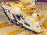 Oreo Cheesecake with Caramel Sauce