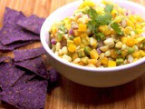 Peach Mango Salsa with Avocado & Corn #cic