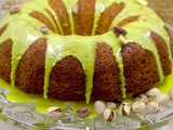 Pistachio Bundt Cake with Pistachio Sesame Glaze