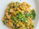 Red Lentils and Spinach – Easy Side Dish