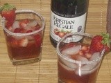 Refreshing Springtime Pomegranate Strawberry Spritzer