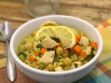 Soul Warming Lemon Chicken & Chickpea Orzo Soup