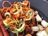Spiralized Zucchini and Carrots with Garlic and Basil