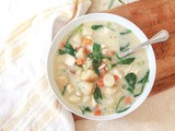 Paleo Creamy Cauliflower Gnocchi Soup