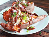 Stuffed bbq Chicken Sweet Potatoes