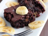 Eggless Moist Banana Brownies