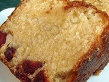 Moist Macadamia & Cherry Bottom Loaf Cake
