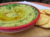 Basil Hummus (tahini/sesame-free)