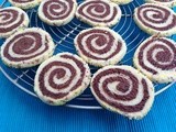 Chocolate and vanilla pinwheel biscuits