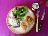 Panko Crusted Pea and Potato Cakes with Tartar Sauce