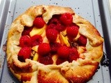 Peach Melba galette