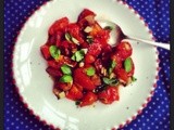 Roasted tomato and shallot salad