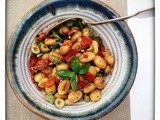 Slow roast tomato and gnocchi salad