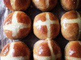 Sticky Toffee Hot Cross Buns