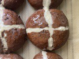 Triple chocolate hot cross buns