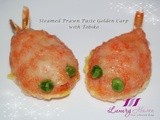 Adorable Steamed Prawn Paste Golden Carps with Tobiko