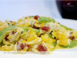 Bitter Melon Scrambled Eggs with Chinese Sausage ( 苦瓜腊肠炒蛋 )
