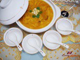 Cny Braised Pumpkin Soup with Fish Maw and Scallops (红烧南瓜鱼鳔羹)