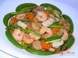 Crunchy Chinese-style Stir-fry Vegetables with Seafood