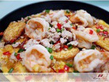 Hotplate Tofu with Prawns, Fuss-Free Home Cooking! ( 铁板豆腐虾 )