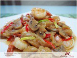 Teochew Stir-Fried Fish Maw with Prawns ( 潮州鱼鳔炒鲜虾 )