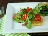 Baked Chicken Milanese with Arugula and Tomatoes