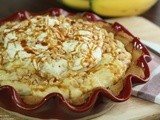 Banana Cream Pie with Salty Bourbon Caramel for Pi Day