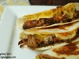 Brisket & Brie Quesadillas with Mango Barbecue Sauce