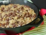 Brown Butter Caramel Nutella Chunk Skillet Cookie