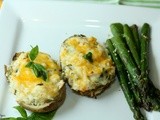 Chicken and Basil Stuffed Twice Baked Potatoes