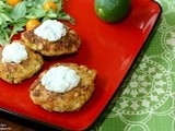 Chickpea Cakes with Cucumber-Yogurt Sauce