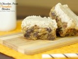 Dark Chocolate Chip Pumpkin Blondies with Brown Butter Frosting