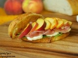 Mozzarella, Prosciutto, and Peach Sandwiches