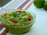 Roasted Tomatillo, Onion, and Poblano Guacomole