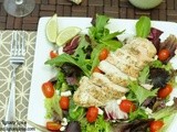 Salad With Garlic Lime Chicken and Goat Cheese