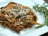 Spaghetti with Sausage-Mushroom Sauce