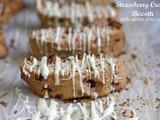 Strawberry Cream Biscotti with White Chocolate