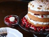 Toasted Coconut Cake with Walnuts and Cranberries