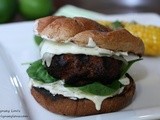 Turkey and Chorizo Burgers with Green Chile Mayonnaise