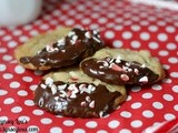 White Chocolate Peppermint Chocolate Dipped Cookies