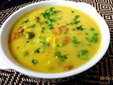 Aloo Matar and Mangodi Ki Kadi