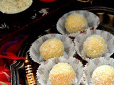 Coconut Ladoo Recipe with Condensed Milk ,Easy Coconut Ladoo