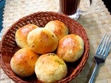 Eggless Stuffed  Buns