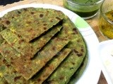 Palak and Moong Sprout Paratha