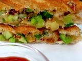 Pineapple salsa sandwich