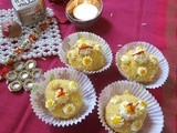 Saffron Delight /cottage cheese and coconut laddoo