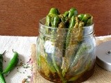 Stuffed Green Chili Pickle