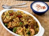 Vangi Bhath Recipe / Brinjal Rice