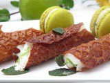 Brandy Snaps with Mojito Cream